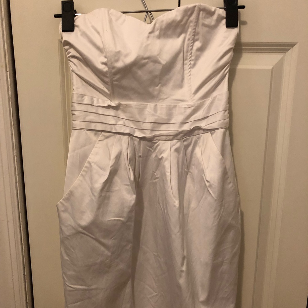 White rehearsal dinner dress